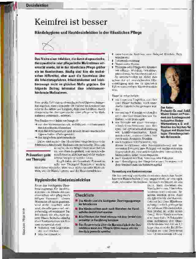 Vorschauseite 1: Keimfrei ist besser