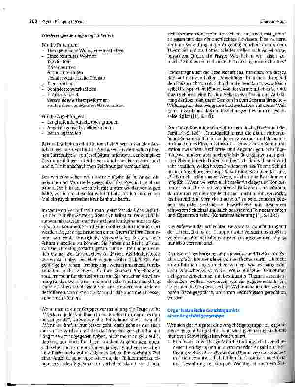 Vorschauseite 4: Angehörigenarbeit in der Psychiatrie