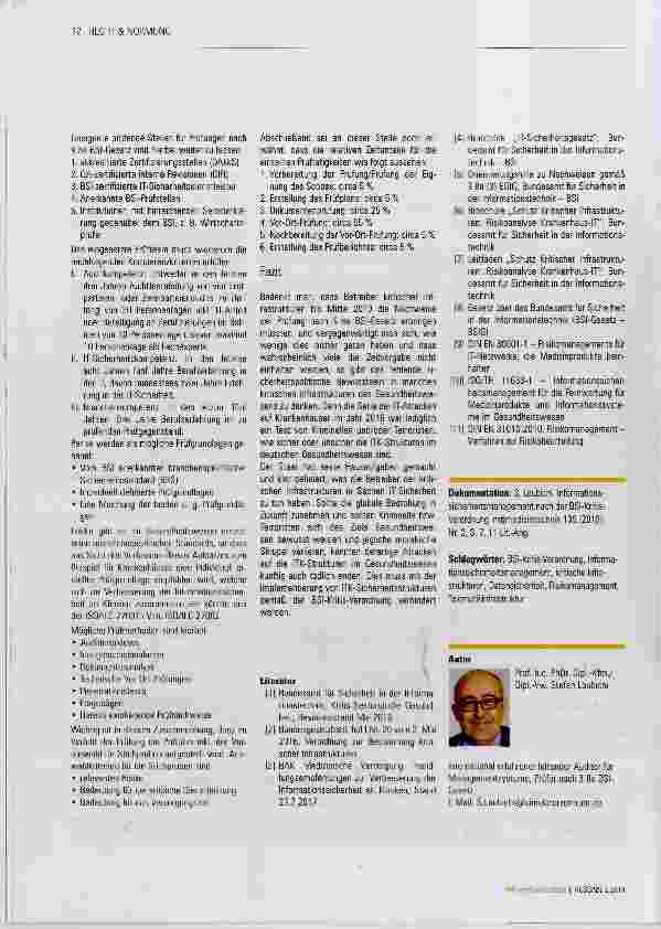 Vorschauseite 6: Informationssicherheitsmanagement nach der BSI-Kritis-Verordnung