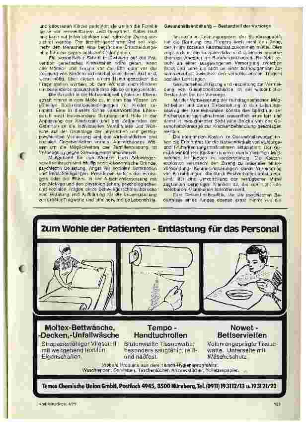 Vorschauseite 2: Ausbau der Gesundheitsvorsorge für das Kind