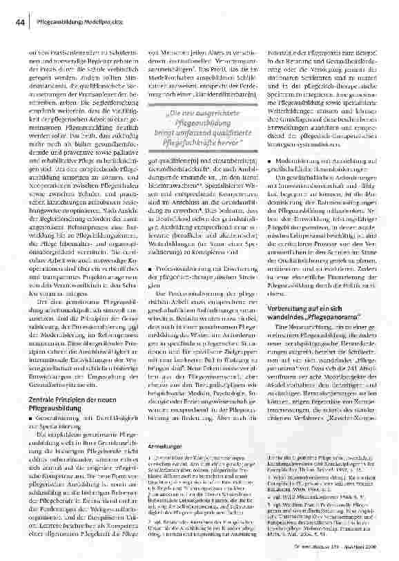 Vorschauseite 3: „Umfassend qualifizierte PflegefachkräfteErkenntnisse zur Zusammenführung der Pflegeausbildungen