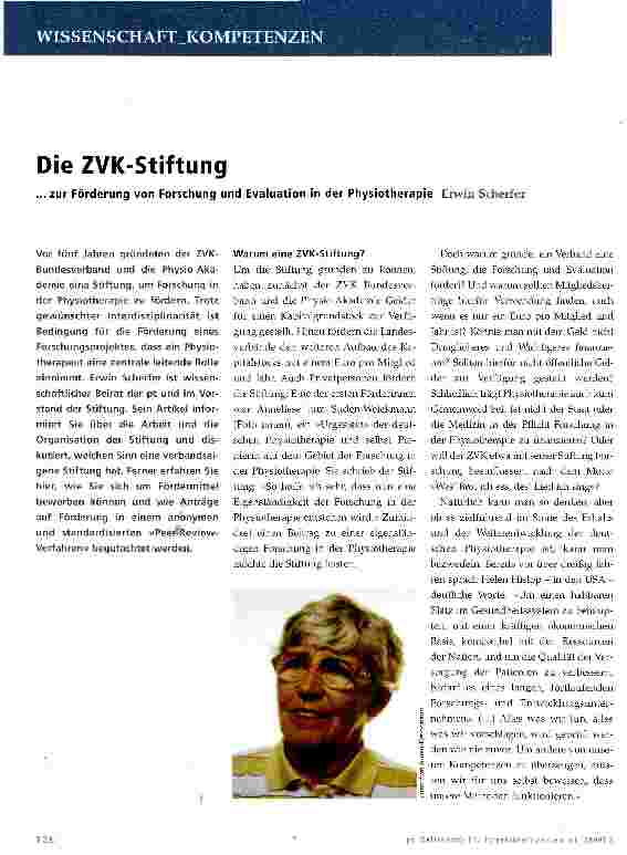 Vorschauseite 1: Die ZVK-Stiftung
