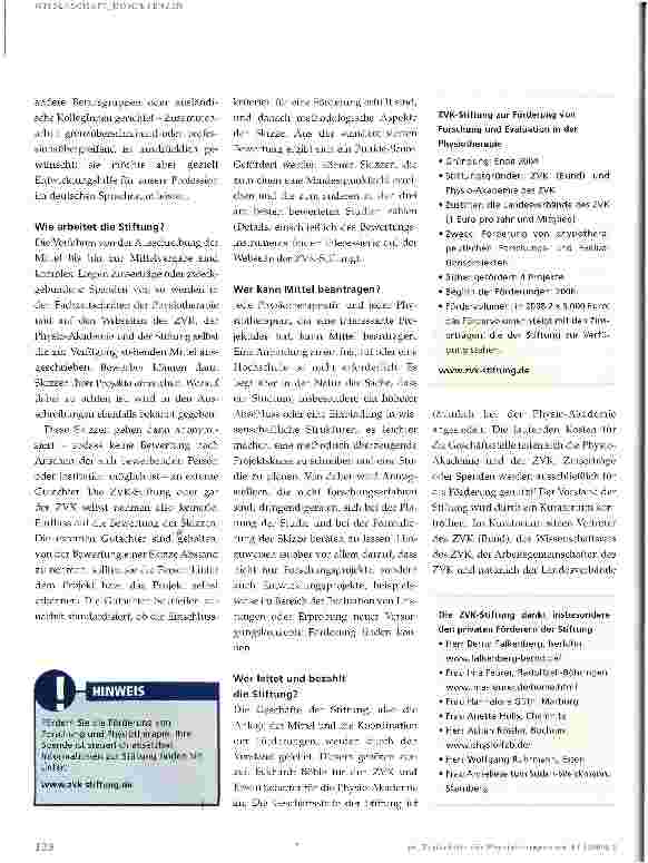 Vorschauseite 3: Die ZVK-Stiftung