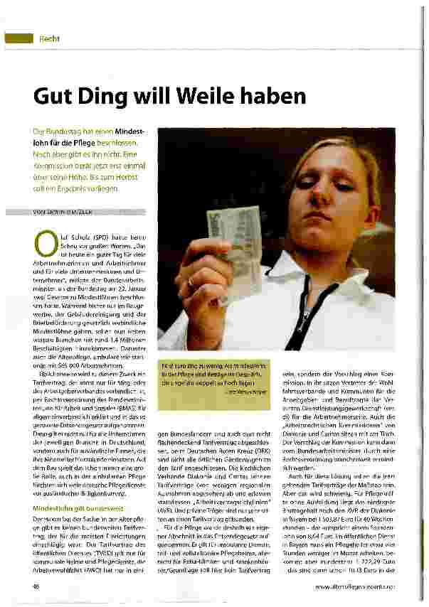 Vorschauseite 1: Gut Ding will Weile haben