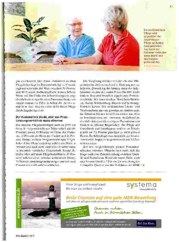 Vorschauseite 2: Preise unterschiedlich -Pflegequalität gleich