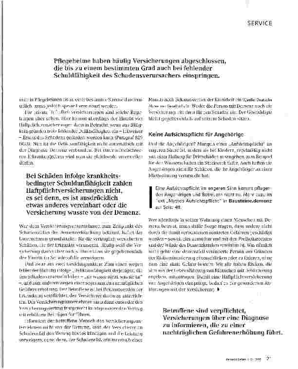 Vorschauseite 2: Sicherer mit Versicherungen?