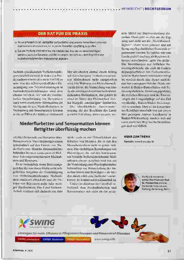 Vorschauseite 2: Bettgitter als mildestes Mittel?