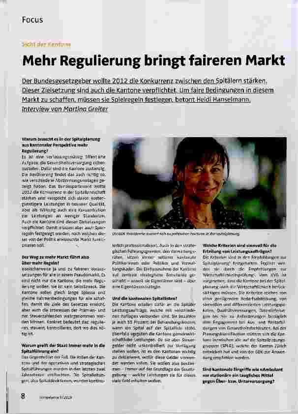 Vorschauseite 1: Mehr Regulierung bringt faireren Markt