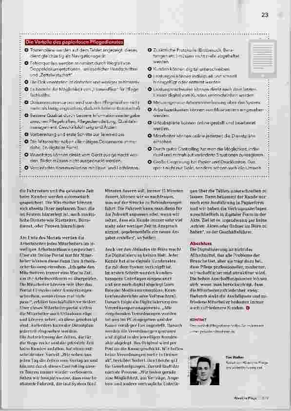 Vorschauseite 3: Der papierlose Pflegedienst