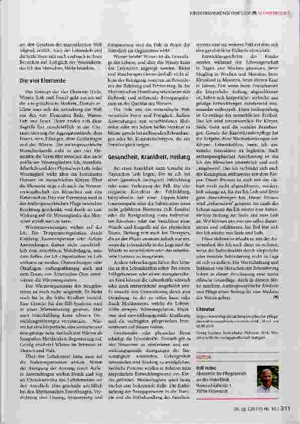 Vorschauseite 3: Zum Menschenbild der Anthroposophischen Medizin und Pflege