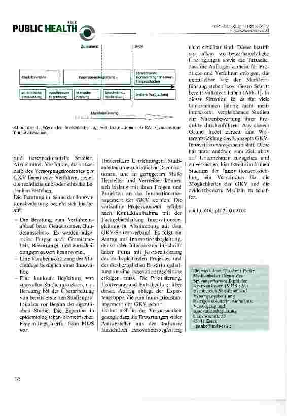 Vorschauseite 2: Innovationsmanagement der Gesetzlichen Krankenversicherung