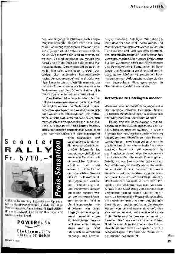 Vorschauseite 4: Wege zu einer öffentlich und kreativ entwickelten Alterspolitik Altersplanung im Gemeinwesen
