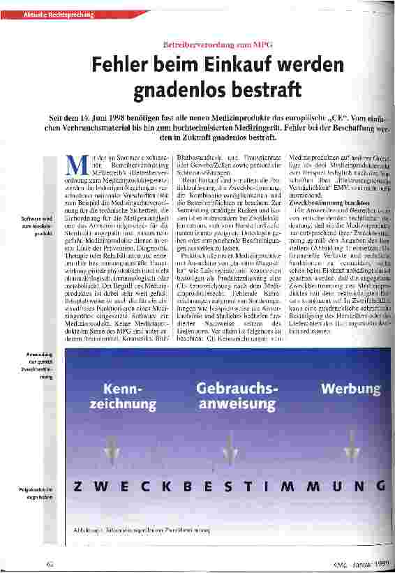 Vorschauseite 1: Betreiberverordnung zum MPG Fehler beim Einkauf werden gnadenlos bestraft