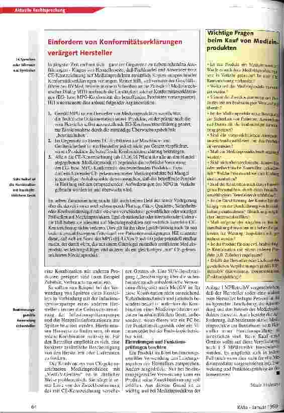 Vorschauseite 3: Betreiberverordnung zum MPG Fehler beim Einkauf werden gnadenlos bestraft