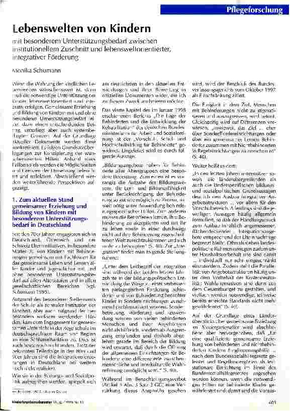 Vorschauseite 1: Lebenswelten von Kindern