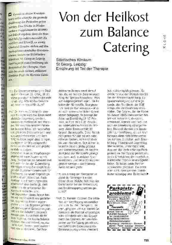 Vorschauseite 1: Von der Heilkost zum Balance Catering