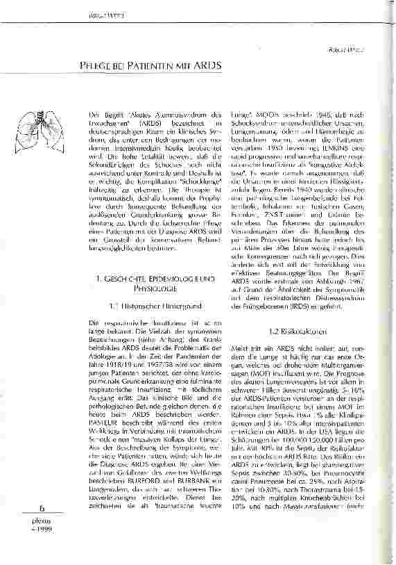 Vorschauseite 1: Pflege bei Patienten mit ARDS