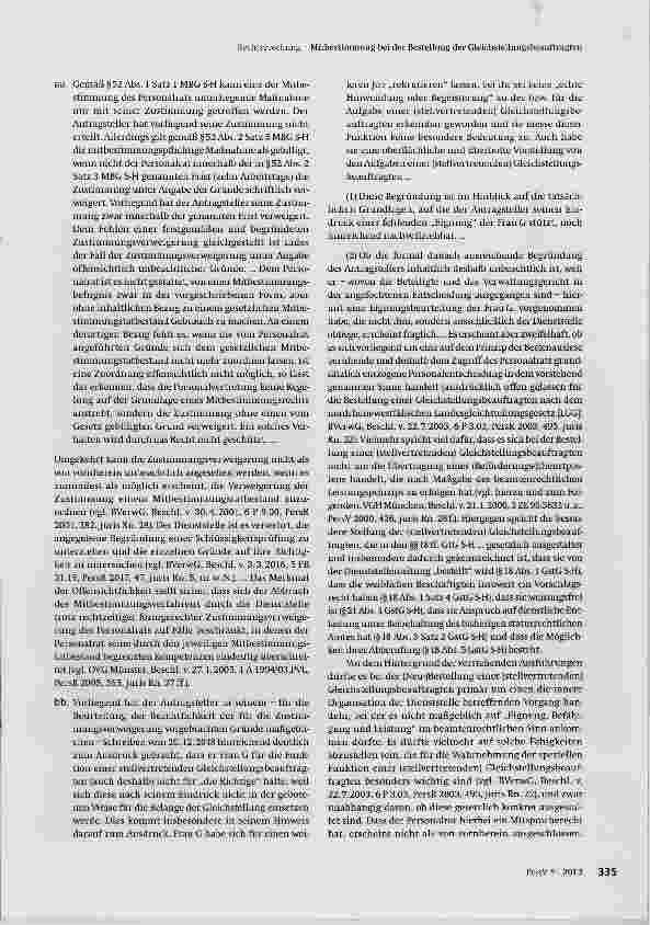 Vorschauseite 3: Mitbestimmung bei der Bestellung der Gleichstellungsbeauftragten