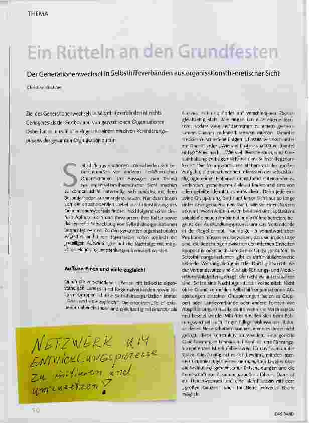 Vorschauseite 1: Ein Rütteln an den Grundfesten