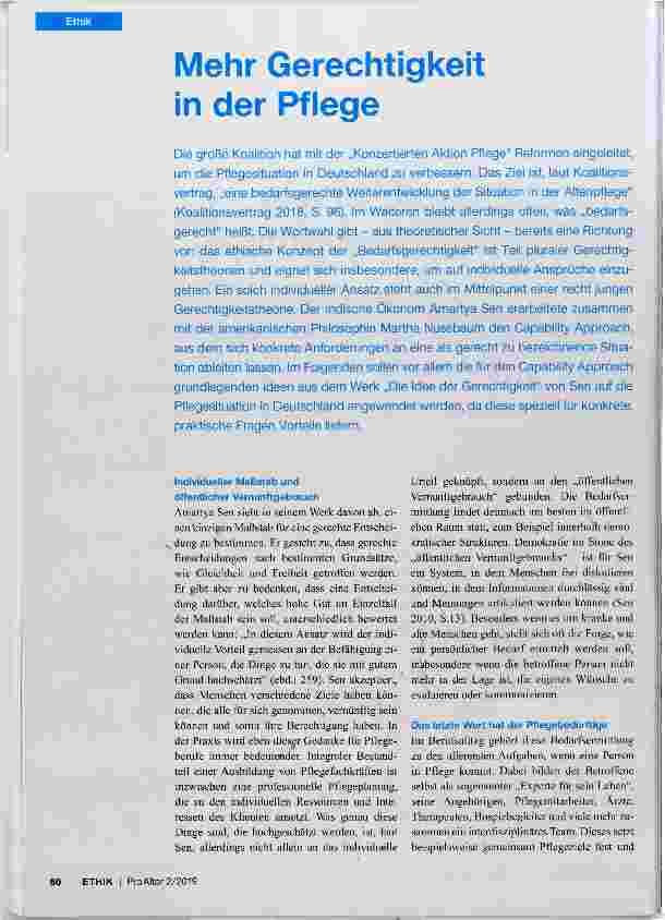 Vorschauseite 1: Mehr Gerechtigkeit in der Pflege
