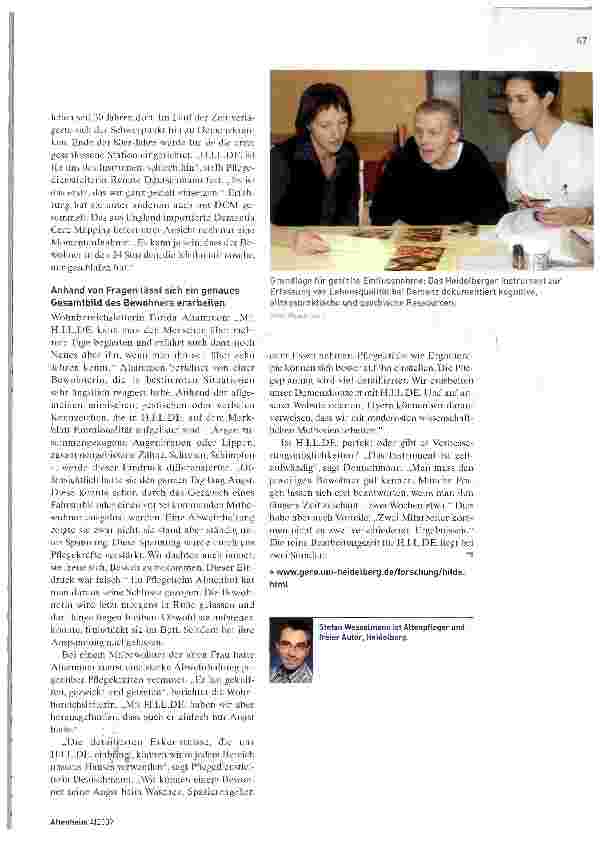 Vorschauseite 2: „H.I.L.DE. sagt uns, wie es dem Bewohner geht