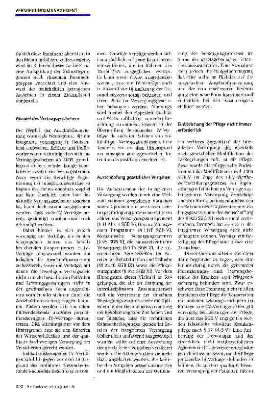 Vorschauseite 2: Die Zukunft der Integrierten Versorgung