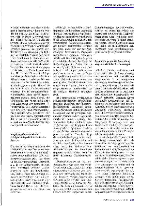 Vorschauseite 3: Die Zukunft der Integrierten Versorgung