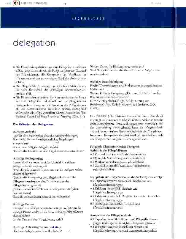 Vorschauseite 5: delegation von pflegerischen tätigkeiten teil 1