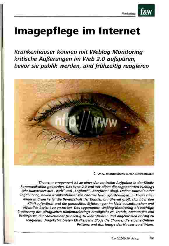 Vorschauseite 1: Imagepflege im Internet
