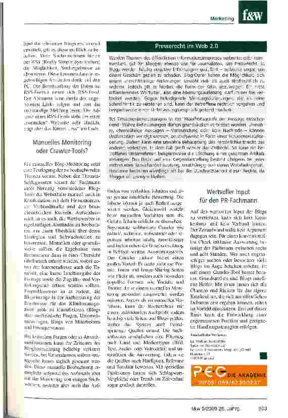 Vorschauseite 3: Imagepflege im Internet