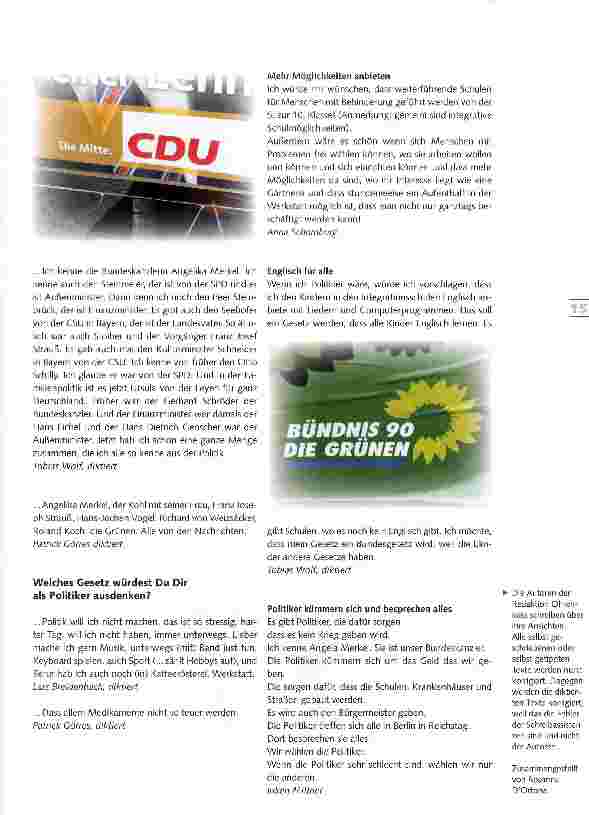 Vorschauseite 2: Wir wählen die PolitikerPolitik in Deutschland
