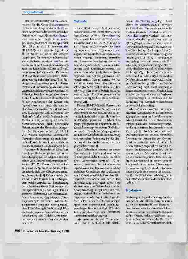 Vorschauseite 2: „Irgendwie eine schwierige Entscheidung Einschätzung der subjektiven Gesundheitskompetenz im Jugendalter