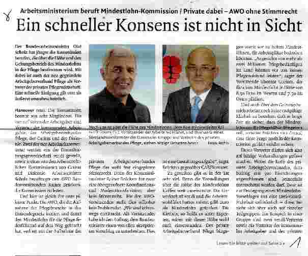 Vorschauseite 1: Ein schneller Konsens ist nicht in Sicht