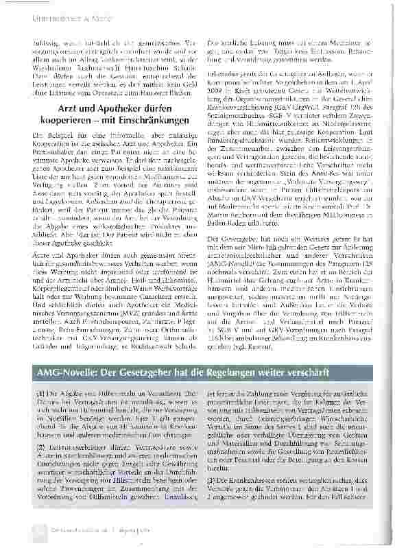Vorschauseite 3: Wie Ärzte legal kooperieren