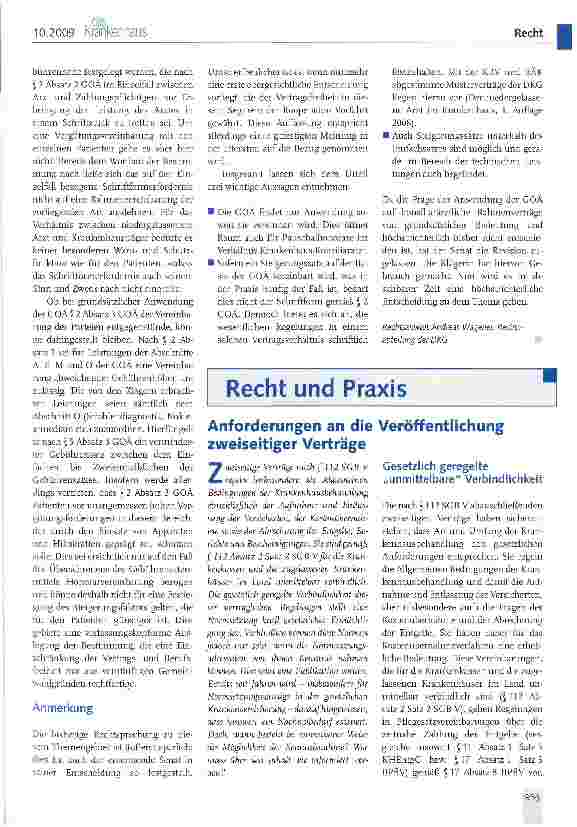 Vorschauseite 2: Vergütung von Konsiliarärzten
