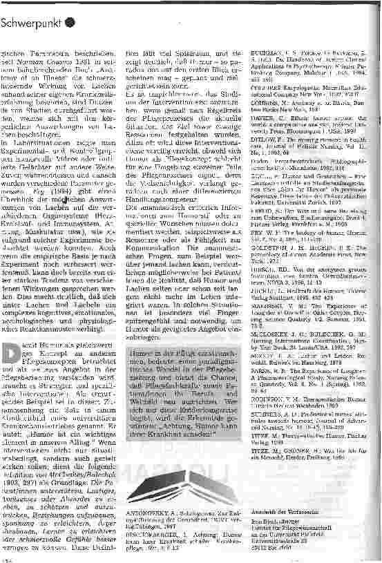Vorschauseite 3: Ein Pflegekonzept Humor