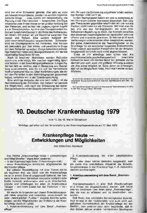Vorschauseite 3: Stationäre psychosomatrische Behandlungsprinzipien aus der Sicht der Krankenschwestern