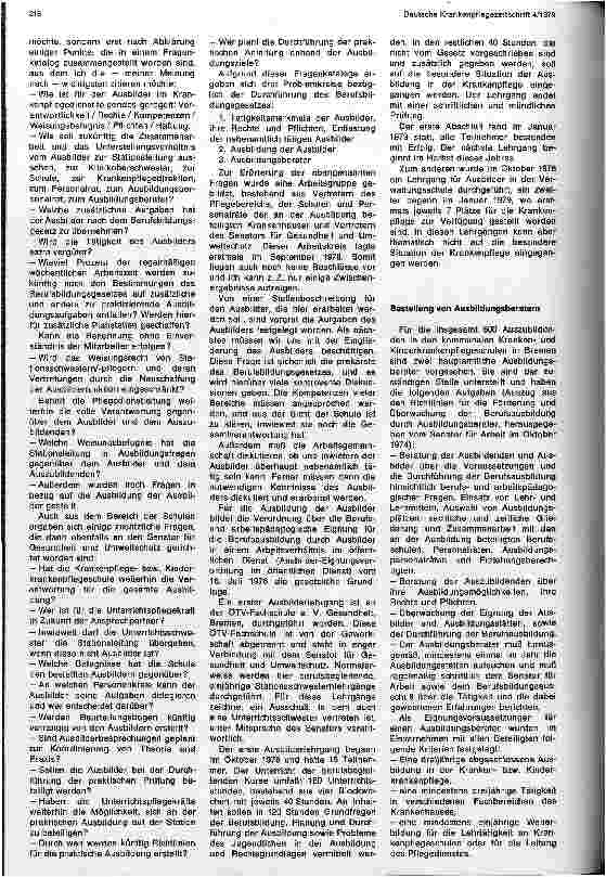 Vorschauseite 2: Diskussion um die Neuordnung der Ausbildung in den Pflegeberufen