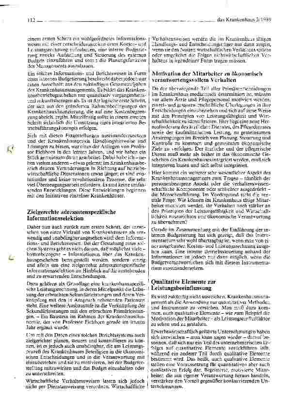 Vorschauseite 2: Perspektiven auf dem Gebiet der Krankenhausökonomie und des Krankenhausmanagement