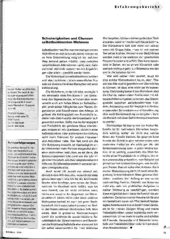 Vorschauseite 4: Selbstbestimmt wohnen