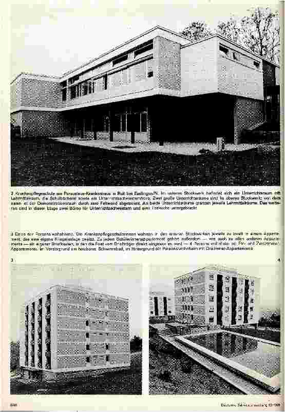 Vorschauseite 2: Einweihung der Krankenpflegeschule am Paracelsus-Krankenhaus in Ruit bei Esslingen/Neckar