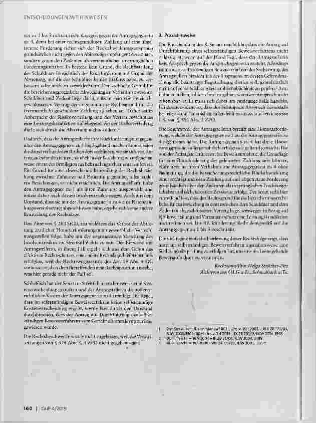 Vorschauseite 2: Das rechtliche Interesse i. S. v. § 485 Abs. 2 ZPO muss sich auf das Rechtsverhältnis zwischen Antragsteller und Antragsgegner beziehen