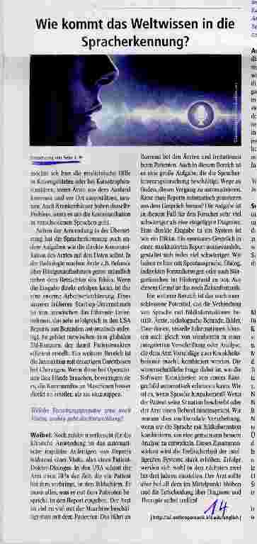 Vorschauseite 2: Wie kommt das Weltwissen in die Spracherkennung?