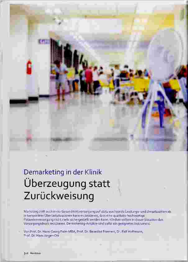 Vorschauseite 1: Überzeugung statt Zurückweisung