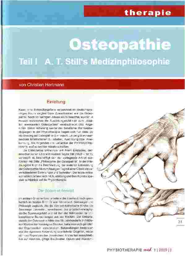 Vorschauseite 1: Osteopathie Teil I