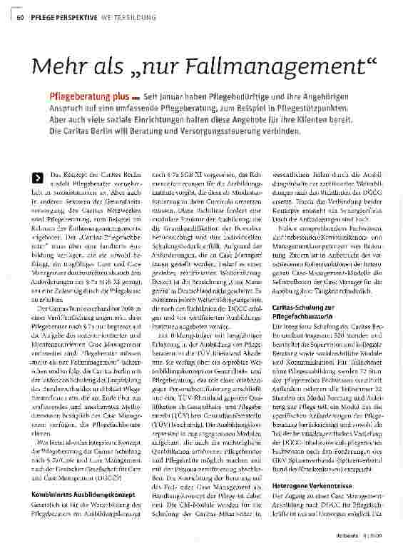 Vorschauseite 1: Mehr als „nur Fallmanagement