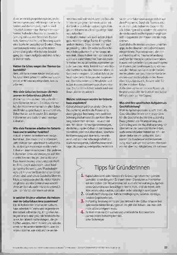Vorschauseite 2: »Ich bezeichne mich als Hebamme für Hebammen«