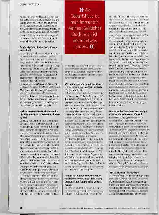 Vorschauseite 3: »Ich bezeichne mich als Hebamme für Hebammen«