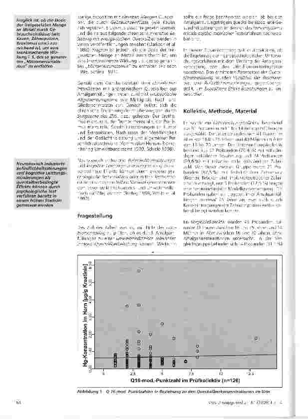 Vorschauseite 2: Gibt es Zusammenhänge zwischen der Quecksilberbelastung durch Amalgamfüllungen und Ergebnissen testpsychologischer Fragebogen-Untersuchungen?