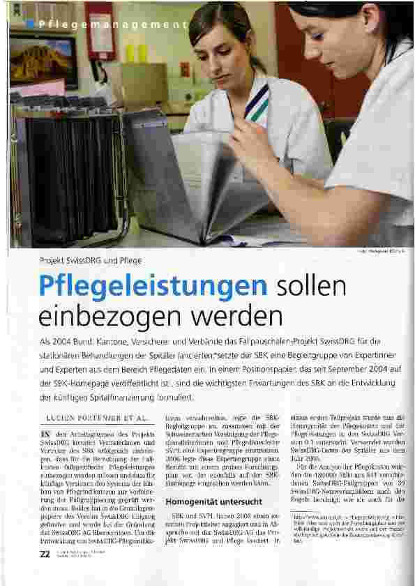 Vorschauseite 1: Pflegeleistungen sollen einbezogen werden
